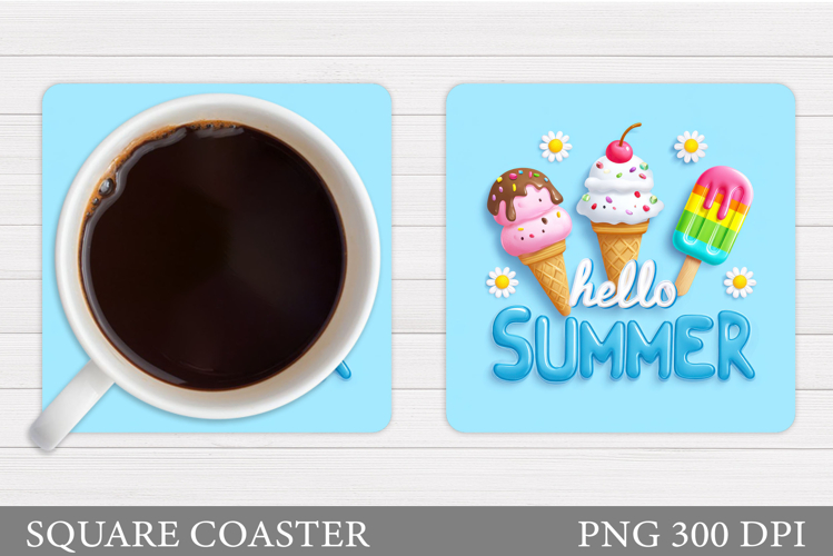 Summer Coaster Design. Summer Sublimation