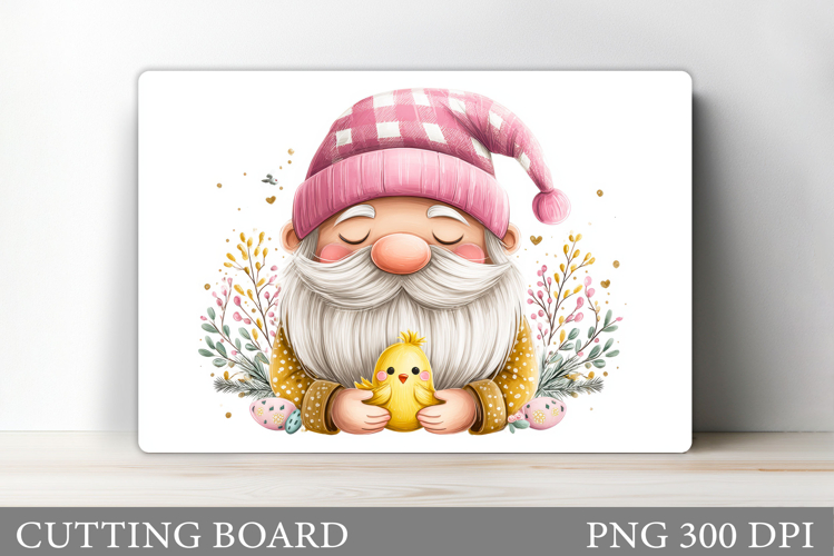 Easter Gnome Cutting Board. Easter Cutting Board Sublimation