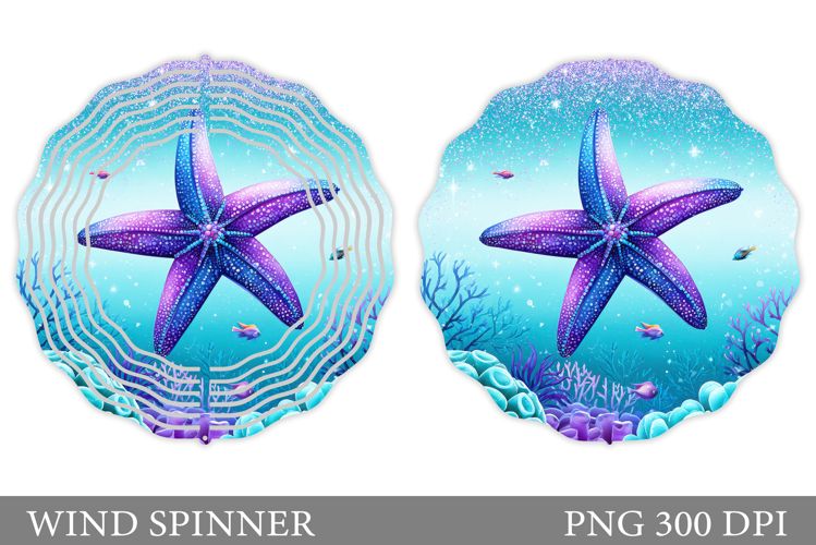 Starfish Wind Spinner Design. Starfish Sublimation