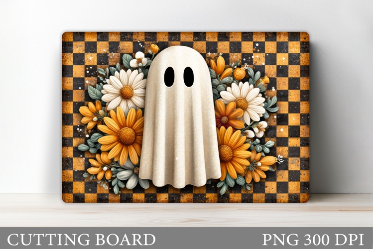 Ghost Cutting Board Sublimation. Halloween Cutting Board