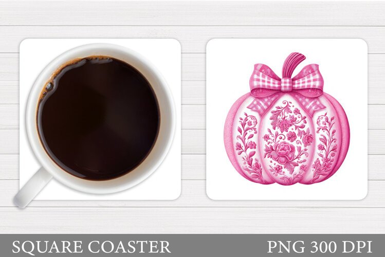 Pumpkin Coaster Design. Pumpkin Sublimation example image 1