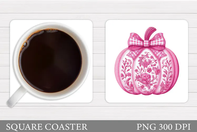 Pumpkin Coaster Design. Pumpkin Sublimation