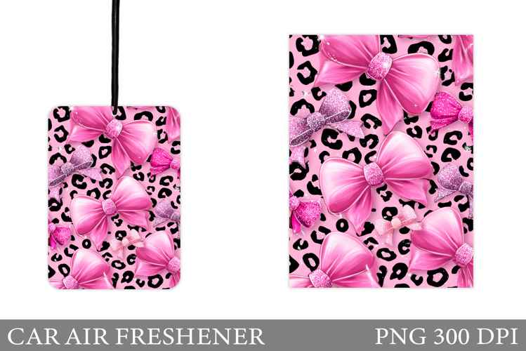 Bows Car Air Freshener Design. Bows Sublimation