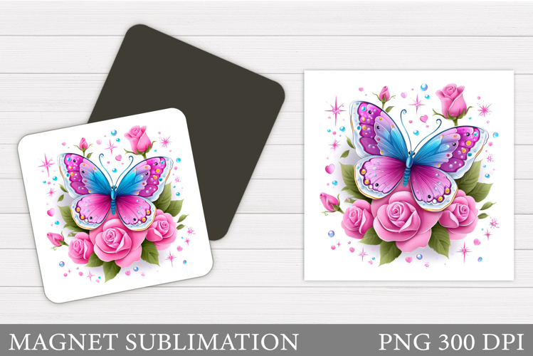 Butterfly Sublimation. Butterfly Magnet Design