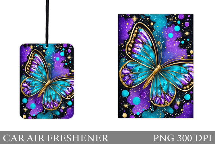 Butterfly Car Air Freshener Design. Butterfly Sublimation