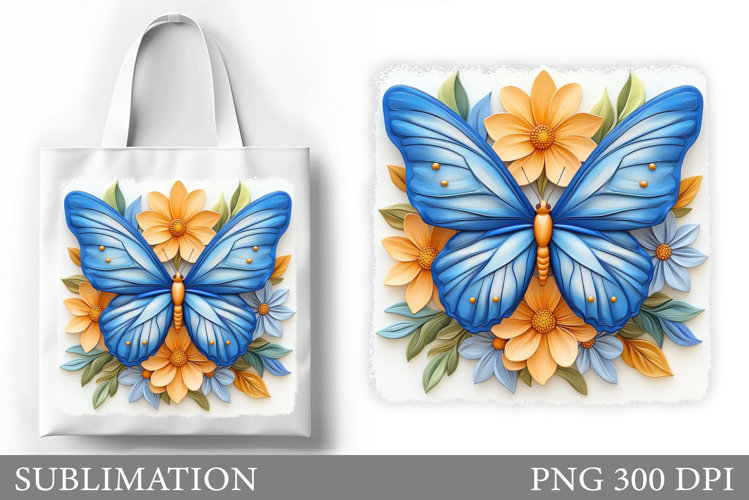 Butterfly Tote Bag Design. Butterfly Sublimation