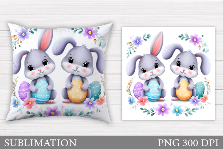 Easter Bunny Sublimation. Easter Bunny Pillow Design