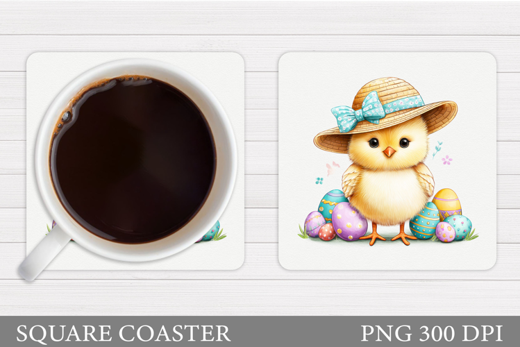 Easter Chick Coaster Design. Easter Coaster Sublimation