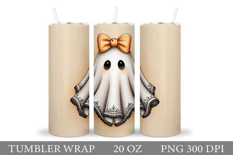 Ghost Tumbler Design. Cute Halloween Tumbler Sublimation