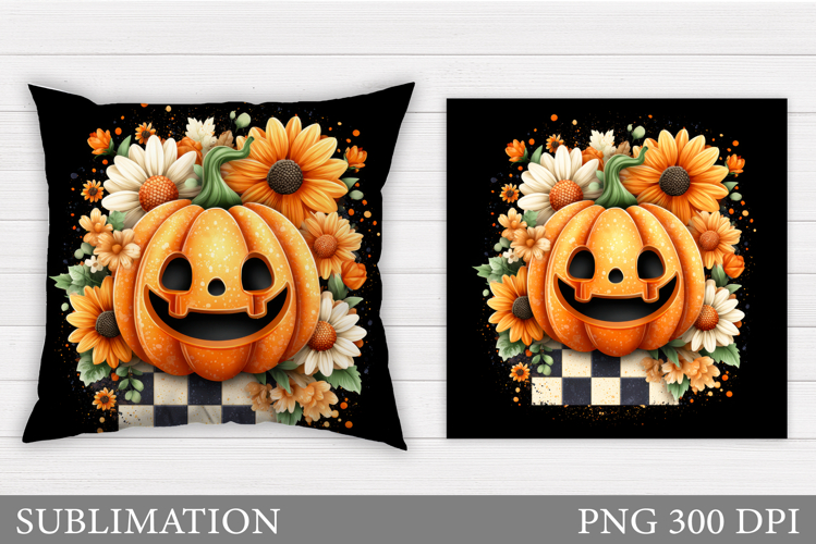Halloween Pumpkin Pillow. Halloween Pillow Sublimation