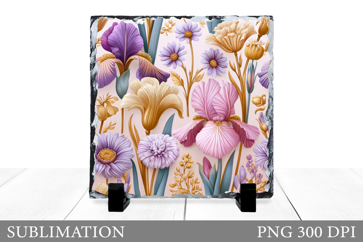 Flowers Sublimation. Flowers Slate Design