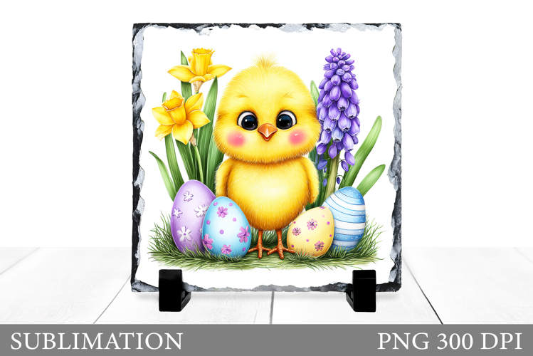 Easter Chick Slate Design. Easter Chick Sublimation