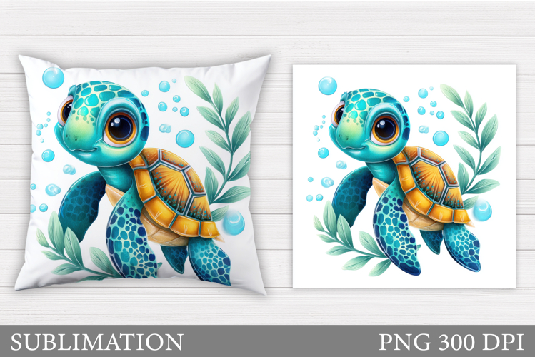 Cute Turtle Clipart Image 6