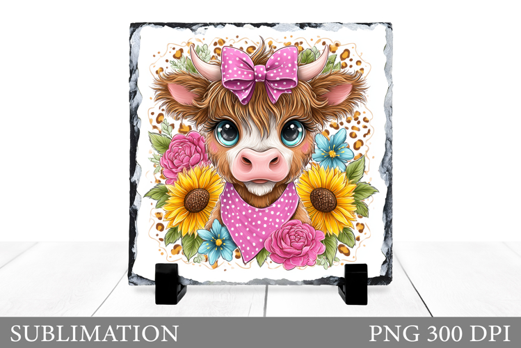 Cute Cow Sublimation. Cow Slate Sublimation