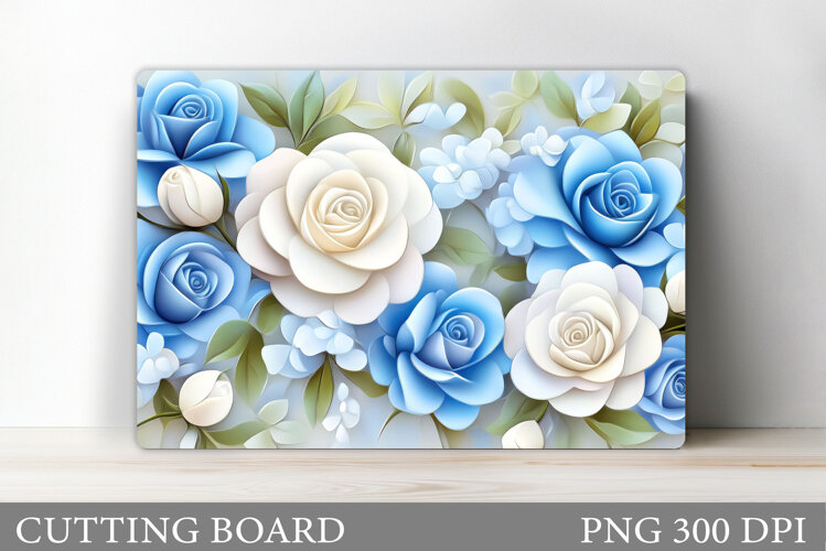 Roses Cutting Board Design. Roses Sublimation example image 1