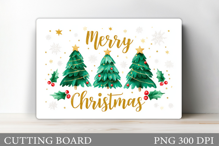 Christmas Tree Cutting Board Design. Kitchen Cutting Board