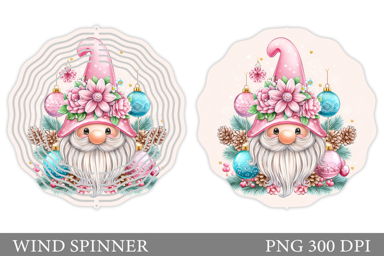 Christmas Gnome Wind Spinner. Christmas Wind Spinner Design
