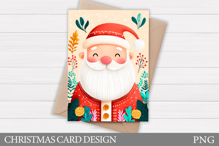 Santa Claus Card Printable. Christmas Card Design
