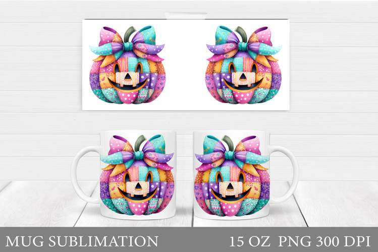 Halloween Pumpkin Mug Design. Halloween Mug Sublimation