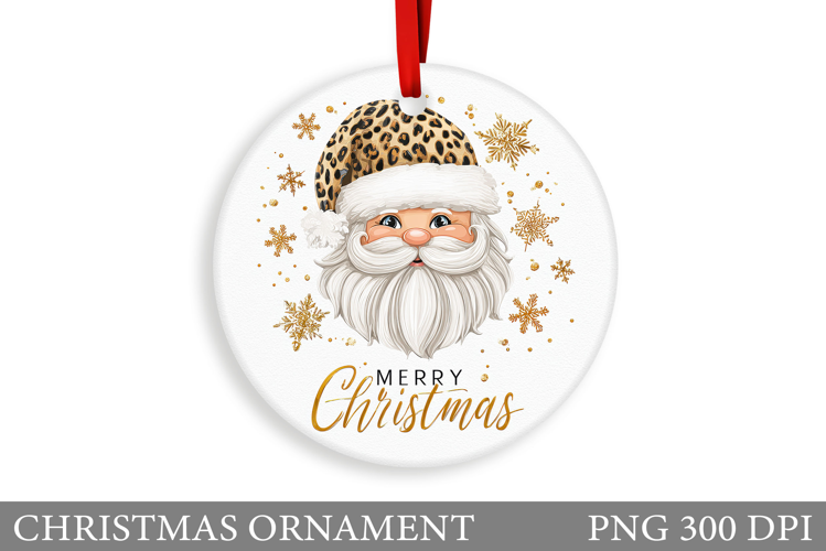 Cute Santa Claus Christmas Ornament. Santa Claus Sublimation