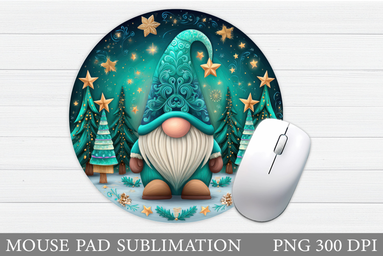 Christmas Gnome Mouse Pad. Christmas Mouse Pad Sublimation