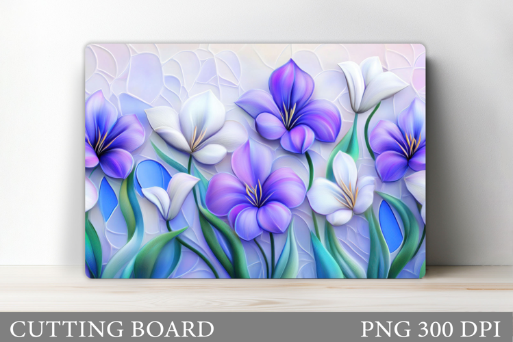 Floral Cutting Board Design. Flowers Cutting Board