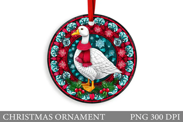 Goose Christmas Ornament. Christmas Ornament Sublimation