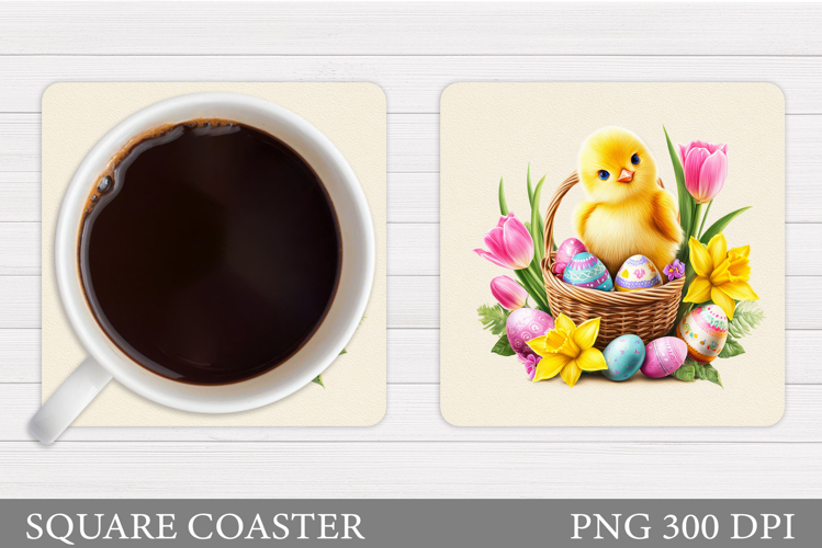 Easter Chick Coaster Design. Easter Coaster Sublimation
