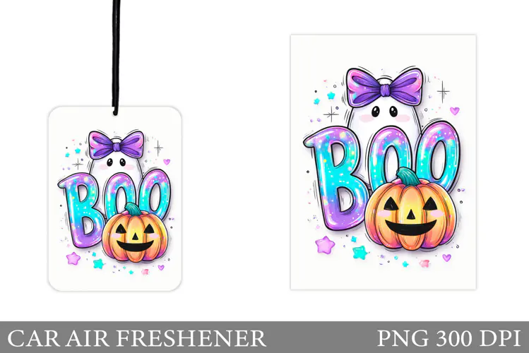 Boo Ghost Car Air Freshener. Halloween Car Air Freshener