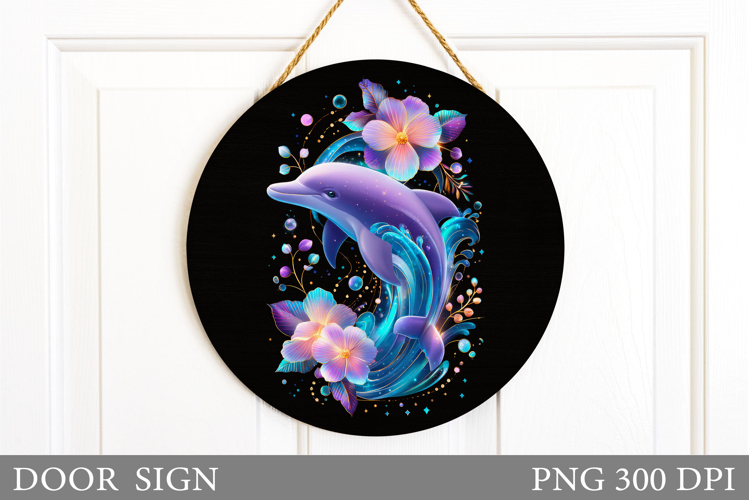 Dolphin Door Sign Design. Dolphin Sublimation