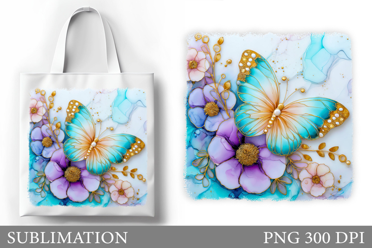 Butterfly Sublimation. Butterfly Tote Bag Design
