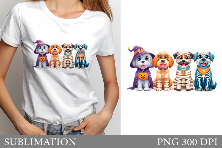 Halloween Dogs Sublimation. Halloween Dogs T-Shirt Design