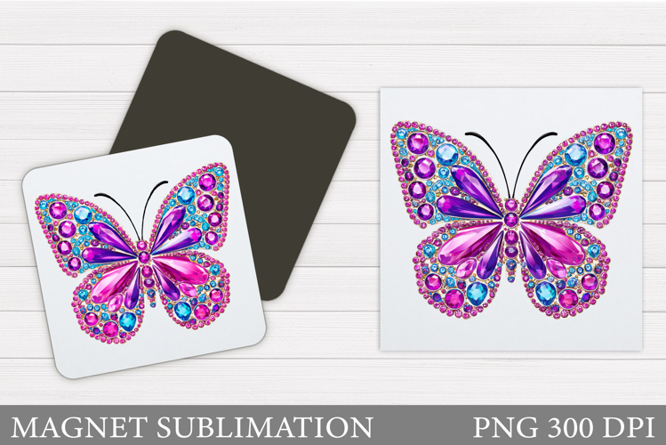 Diamond Butterfly Sublimation. Butterfly Magnet Design