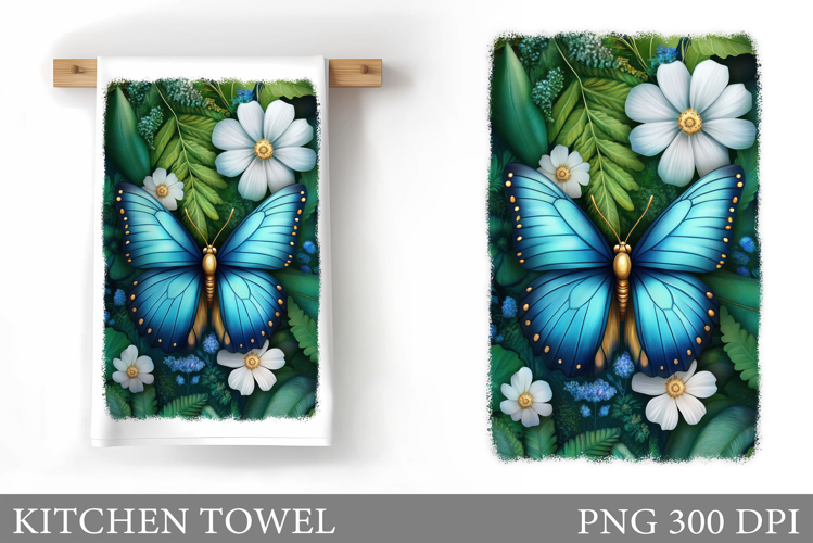 Butterfly Kitchen Towel. Butterfly Sublimation