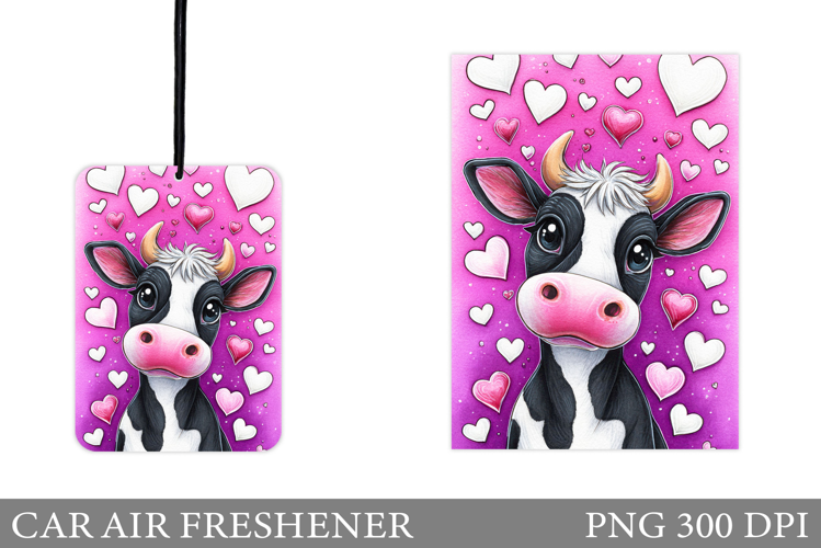 Cute Cow Car Air Freshener. Valentines Car Air Freshener