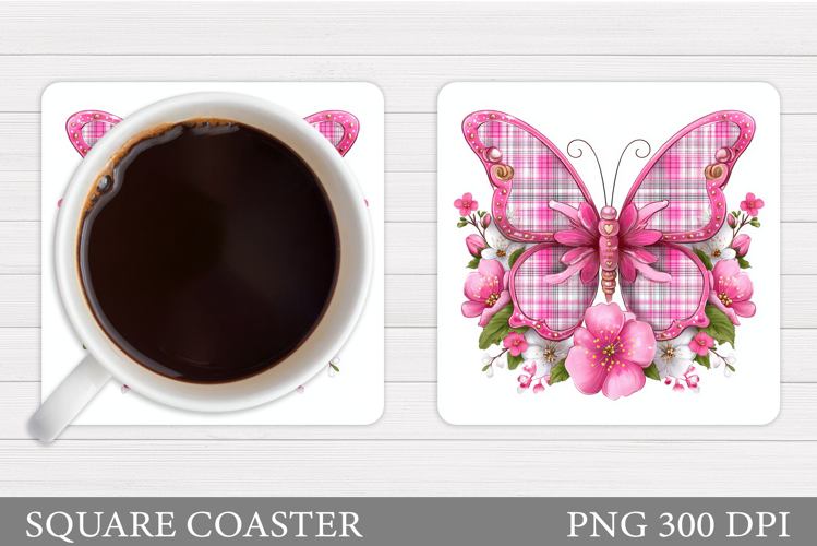 Butterfly Coaster Design. Butterfly Sublimation