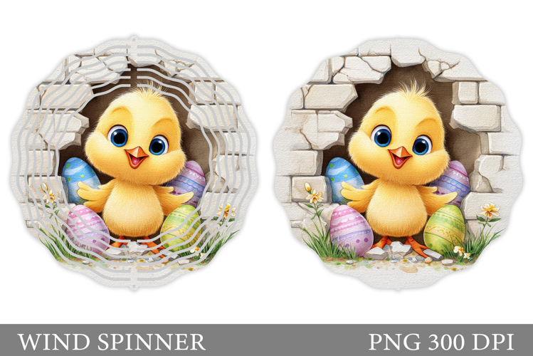 Easter Chick Wind Spinner. Easter Wind Spinner Sublimation