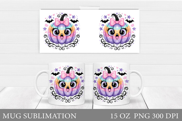 Funny Pumpkin Mug Design. Halloween Mug Sublimation example image 1