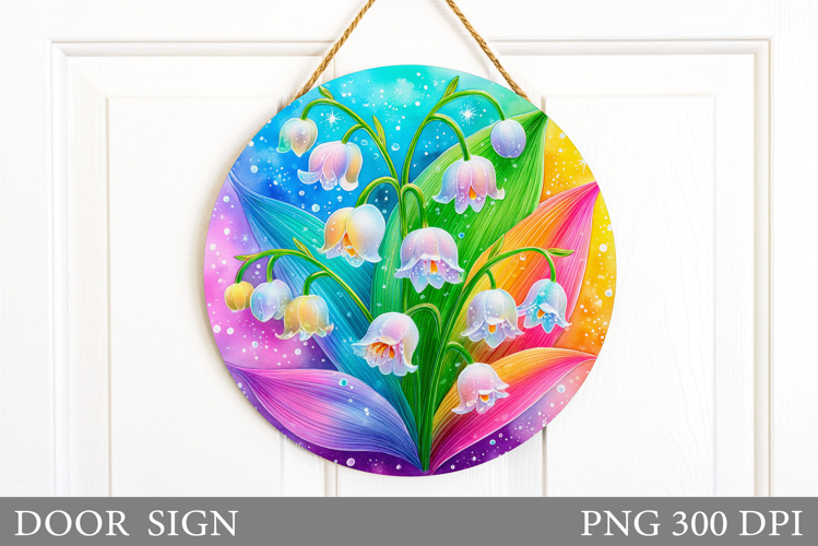 Flowers Door Sign Design. Floral Door Sign Sublimation
