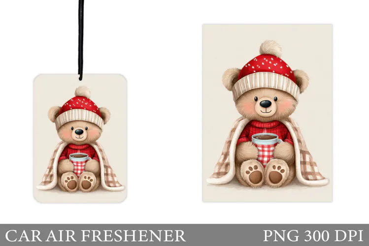 Cute Bear Car Air Freshener. Christmas Car Air Freshener
