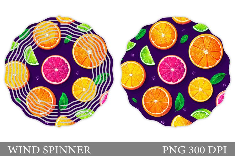 Citrus Wind Spinner Design. Citrus Sublimation