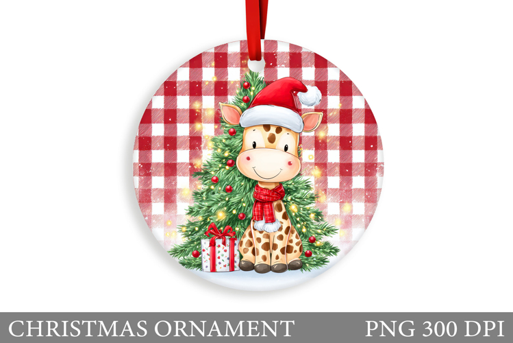 Cute Giraffe Christmas Ornament. Christmas Ornament Design