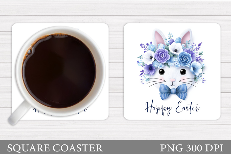 Easter Bunny Coaster Design. Easter Coaster Sublimation