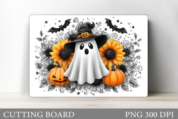 Halloween Ghost Cutting Board. Halloween Cutting Board example image 1