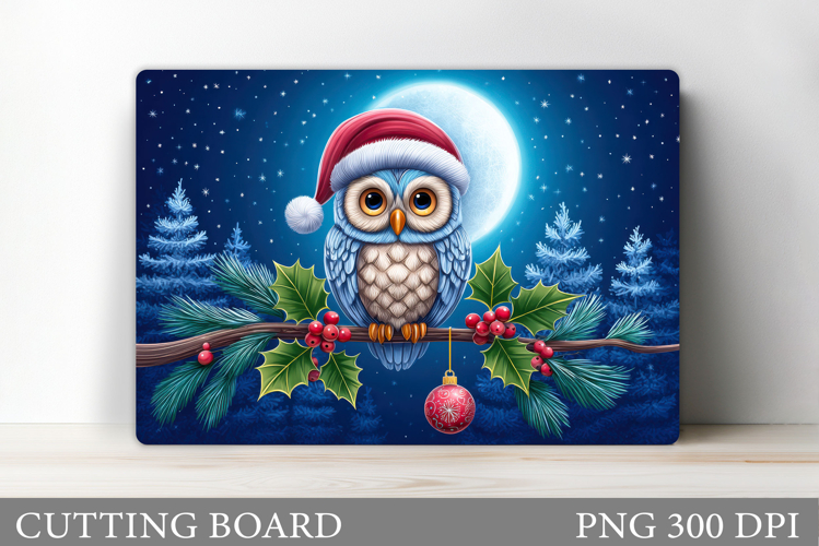 Christmas Owl Cutting Board. Christmas Cutting Board