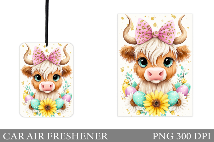 Easter Cow Car Air Freshener. Easter Car Air Freshener