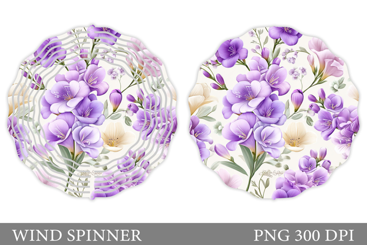 Flowers Wind Spinner Design. Floral Wind Spinner Sublimation