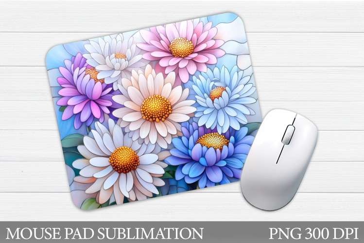 Flowers Mouse Pad Sublimation. Floral Mouse Pad Design