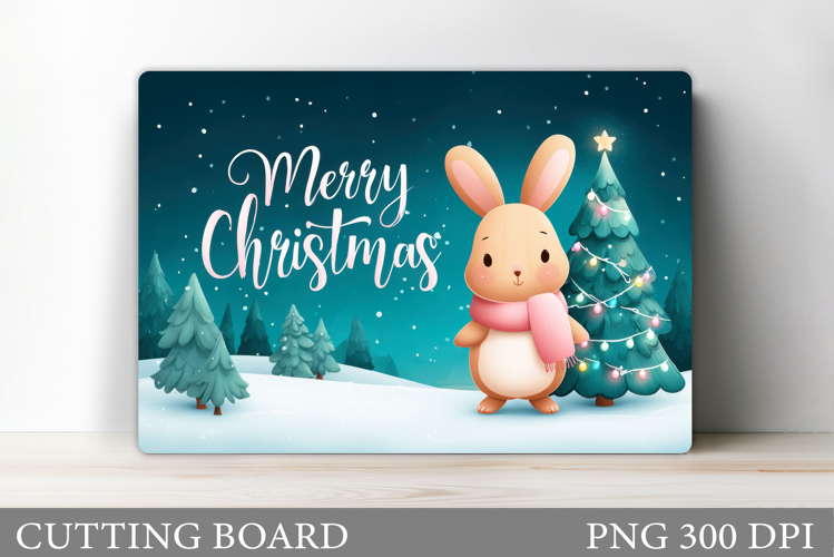 Christmas Bunny Cutting Board. Christmas Cutting Board