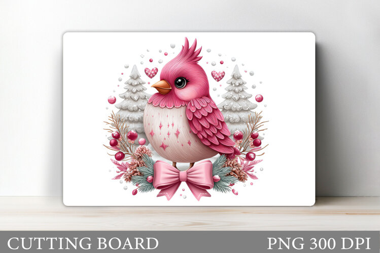 Christmas Bird Cutting Board. Christmas Cutting Board Design example image 1